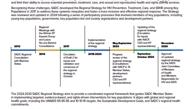 Brief: SADC Regional Strategy for HIV and SRHR among Key Populations 2024–2030