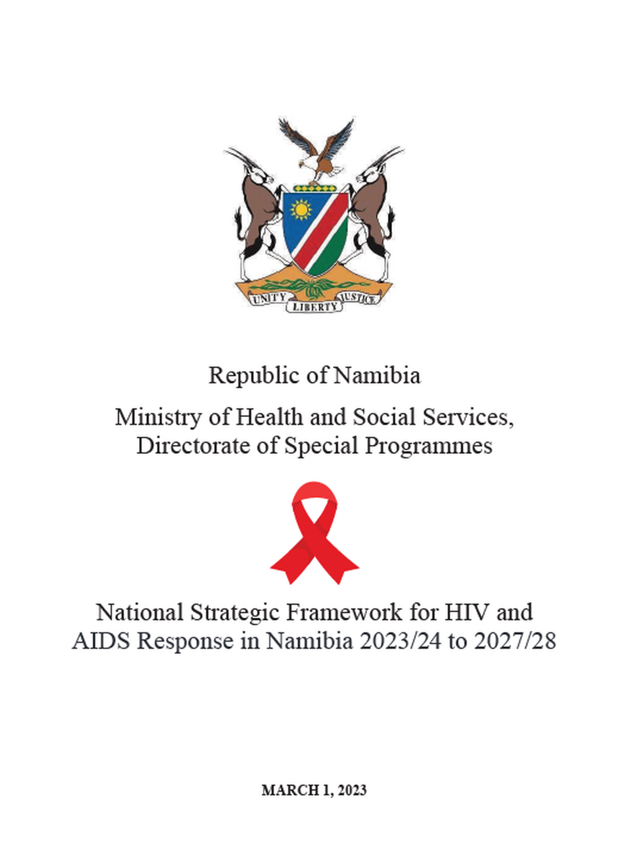 National strategic framework for HIV and AIDS response in Namibia, 2023-24 to 2027-2028