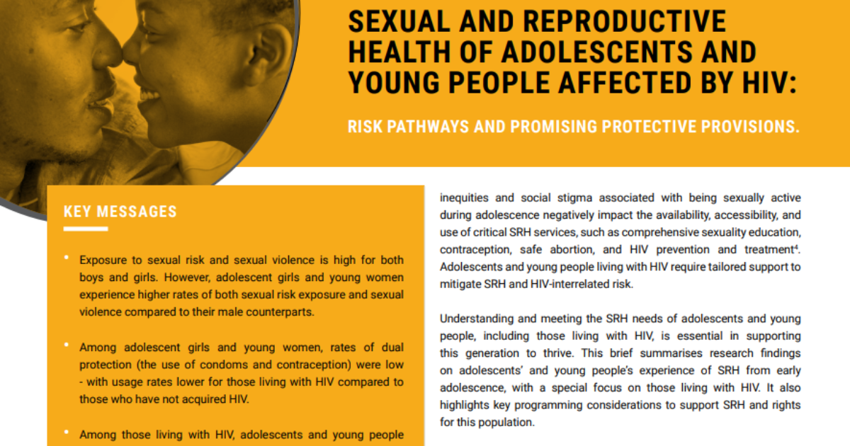 Sexual and Reproductive Health of… | 2gether 4 SRHR Knowledge Hub